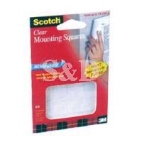 Scotch Clear Removable Mounting Squares 可再贴透明胶贴