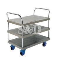 Triple Deck Dual Handle Trolley 三层静音塑胶双手柄手推车