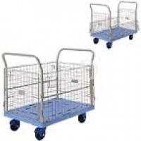 Side Net Type Hand Truck 单层铁网静音胶板手推车