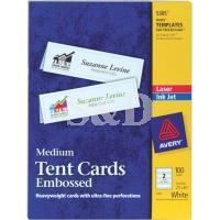 Medium Embossed Tent Cards 喷墨打印人名咭