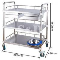 不銹钢医疗仪器车附抽屉