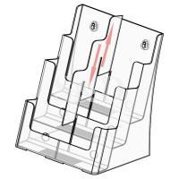 亚加力 A4 三层斜背加分隔片册子架